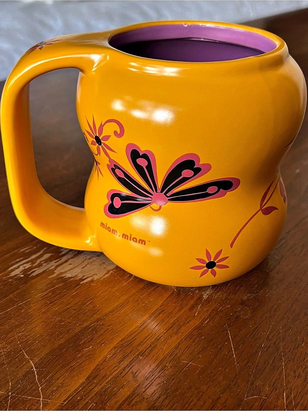 Miam-Miam mug Floral Yellow & Purple